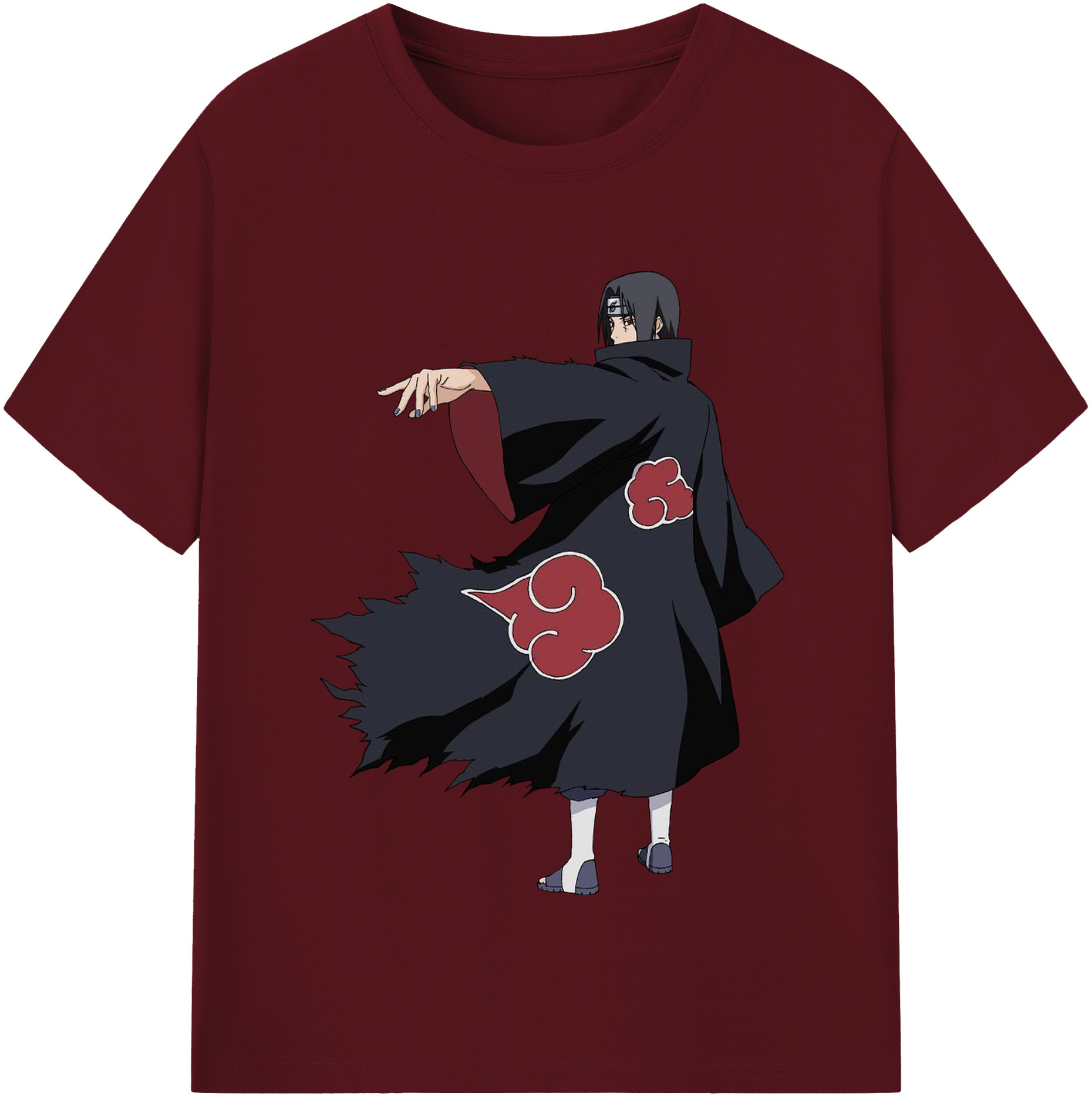 （画像用） NARUTO -ナルト- うちは イタチ Uchiha Itachi 綿100％半袖Tシャツ（フロントプリント）
